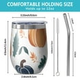thumbnail image 5 of 12oz Stemless Wine Tumblers Fall Leaves Pumpkin Vacuum Insulated Stainless Steel Travel Tumbler Cups Mug with Lid and Straw for Champaign,Cocktail,Beer with Cleaning Brush, 5 of 5
