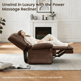 thumbnail image 6 of Poshby Dual Motor Lift Recliner Chair with Massage, Heat, Faux Leather For Living Room, Brown, 6 of 9