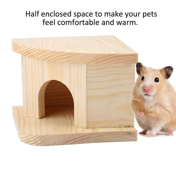 Amonsee Wooden Hamster House Hamster Nest