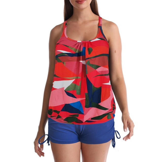 Traje de baño de dos piezas para mujer Top de baño para mujer con pantalones cortos Traje de baño suelto OAVQHLG3B Store lin121212