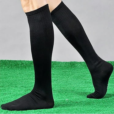HEVIRGO 1 Pair Long Socks Solid Color Sweat Absorbent Good Elasticity Men Over Knee Sports Socks for Outdoor Activities