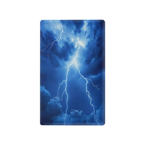 Blue Tone Lightning Light Switch Cover Switch Plate Outlet Cover Plug Cover for Electrical Outlet