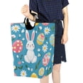 thumbnail image 4 of Yayeee Freestanding Laundry Hamper with Handle Collapsible Large Storage Basket for Clothes, Blue Easter Bunny, 4 of 7