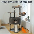 thumbnail image 3 of Vibrant Life 50inch Cat Tree Tower with Large Condo and Perch for Indoor Cats, Gray, 3 of 10