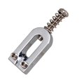 thumbnail image 4 of Puente de guitarra Yuxing 6 Piezas de metal en forma de U con bola de rodillo y cuerdas de trémolo plateadas, 4 of 5