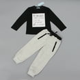UUWENDA Toddler Baby Boys Outfits Long Sleeve Casual Letter Printed