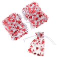 thumbnail image 1 of 100 piezas Amor Bolsos de Brillante Fiestas de Casamiento de Tela Obsequios de Cordón Colcomx Bolsa de joyería con cordón, 1 of 8