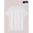 thumbnail image 2 of Men's Cross Print Short Sleeve T-Shirts, Comfy Casual Elastic Crew Neck Tops For Men's Outdoor Activities Tee For Adult, Men, Women, Teen, Teenager, Adolescent, Youth, 2 of 4