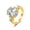 Gold, variant on 10 Carat Oval Cut Gold Moissanite Ring Three Stone Engagement Ring D Color VVS1 Clarity Sterling Silver Big Diamond Rings Stunning Anniversary Wedding Bands Size 5-9