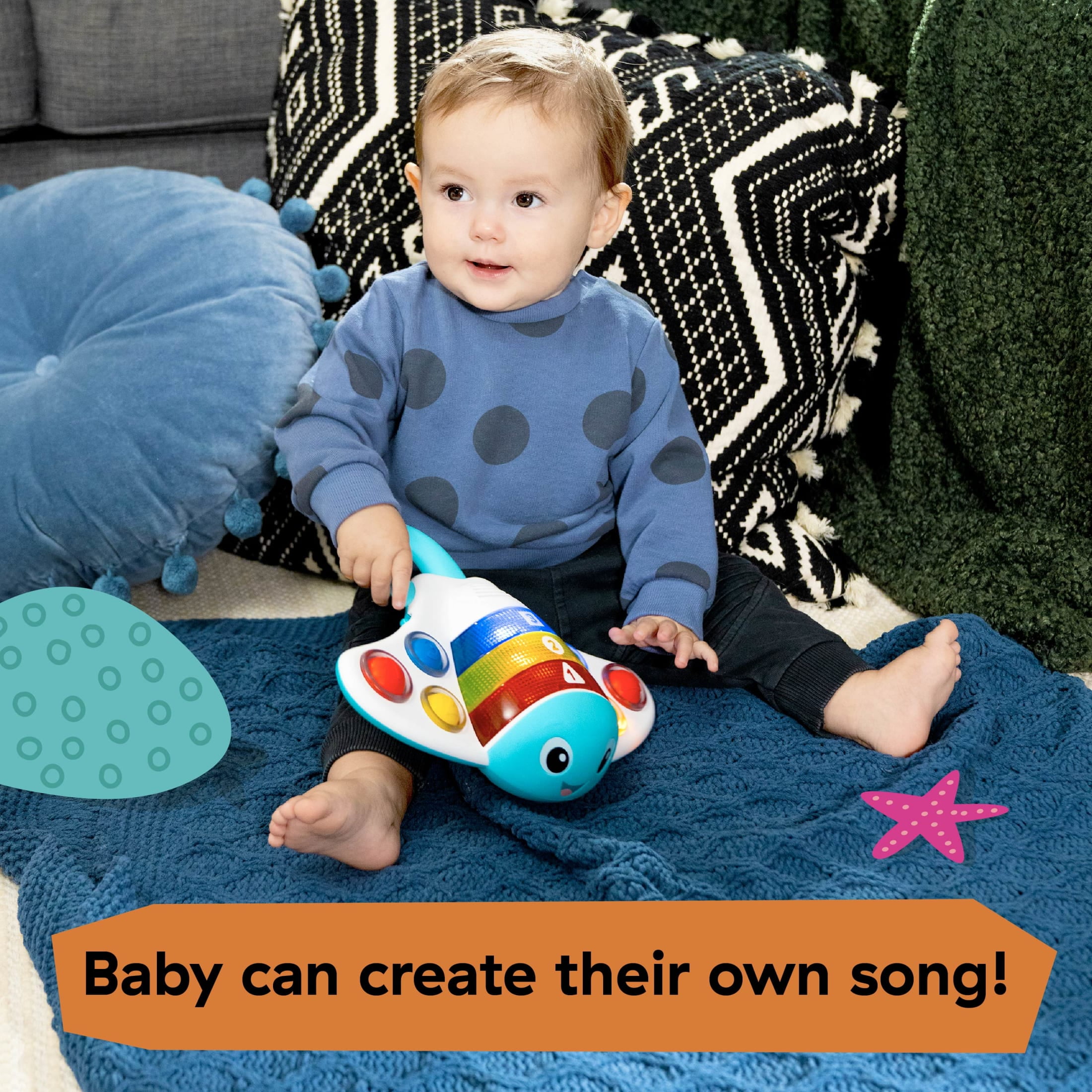 Baby Einstein Pop & Explore Stingray Shape Sorting Toy for Baby, Ages 6 Months +