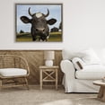 thumbnail image 3 of Stupell Industries Rustic Lodge Farm Cow with Curved Horns Brown Floating Frame Canvas Art, 31 x 25, by Marcus Prime, 3 of 8