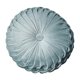 thumbnail image 1 of Cojín redondo con pliegues y diseño de calabaza, ideal para el suelo de una silla o sofá. Color azul afelpado. Felpa azul, 1 of 9