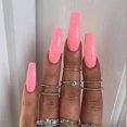 thumbnail image 4 of Uñas postizas extralargas de color morado, uñas postizas de bailarina, cobertura completa brillante, uñas artificiales para mujeres y niñas, 24 Uds., 4 of 5