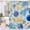 Blue, variant on Christmas Ball Print Shower Curtain, Colorful Holiday Bathroom Decor with Green Candy Cane and Hanging Branches, Waterproof Curtain for Festive Home or Guest Bathroom