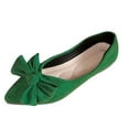 thumbnail image 2 of Wowcloth Women's Fashion Casual Flats – Solid Color Bow Decoration Pointed-Toe Slip-On with Suede Upper & Low Heel for Office Work Shoes, 2 of 7
