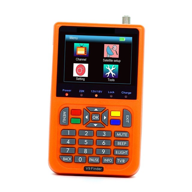 Digital Satellite Finder V9 Finder LCD Satellite Finder Digital Satellite Signal Finder Meter Satellite Meter Satellite Finder With 3.5 inch LCD Digital Display ,Portable Carrying