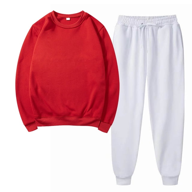 jovatis Ensembles pour Femmes 2024 Chandail à Col Rond Uni Décontracté Pantalon de Sport Ensemble de Sport