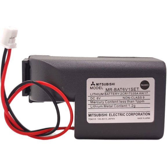 MR-BAT6V1SET 6V 1800mAh Lithium Battery Compatible with Mitsubishi 2CR17335A WK17 for MR-J4 PLC