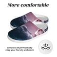 thumbnail image 6 of Lsque Boat Lighthouse Storm Waves Pattern Womens Comfort Cotton on Scuff With Memory Foam and Anti-skid Sole Slipper-42/43, 6 of 7