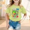 thumbnail image 2 of T-Shirts pour Filles Décontracté Coton Tee Été Col Rond Manches Courtes Coupe Ample Graphique Imprimé Confort Chemises Enfant Blouses Tops 8-9 T, 2 of 4