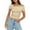 W181 Beige, variant on Angala Womens Top One Shoulder Neck Short Sleeve Solid Color Pleated Blouse Summer Fashion Slim Fit Dailywear Ladies Shirts Size L Beige