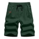 thumbnail image 5 of Pantalones cortos deportivos con cordón para hombre, talla grande, cintura elástica, poliéster, para gimnasio/verano, 5 of 6