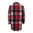 thumbnail image 5 of Cathalem Women Long Sleeve Jacket Coat Plaid Women's Cardigan Fall Winter Womens Shirt Blouse Tops, 5 of 6