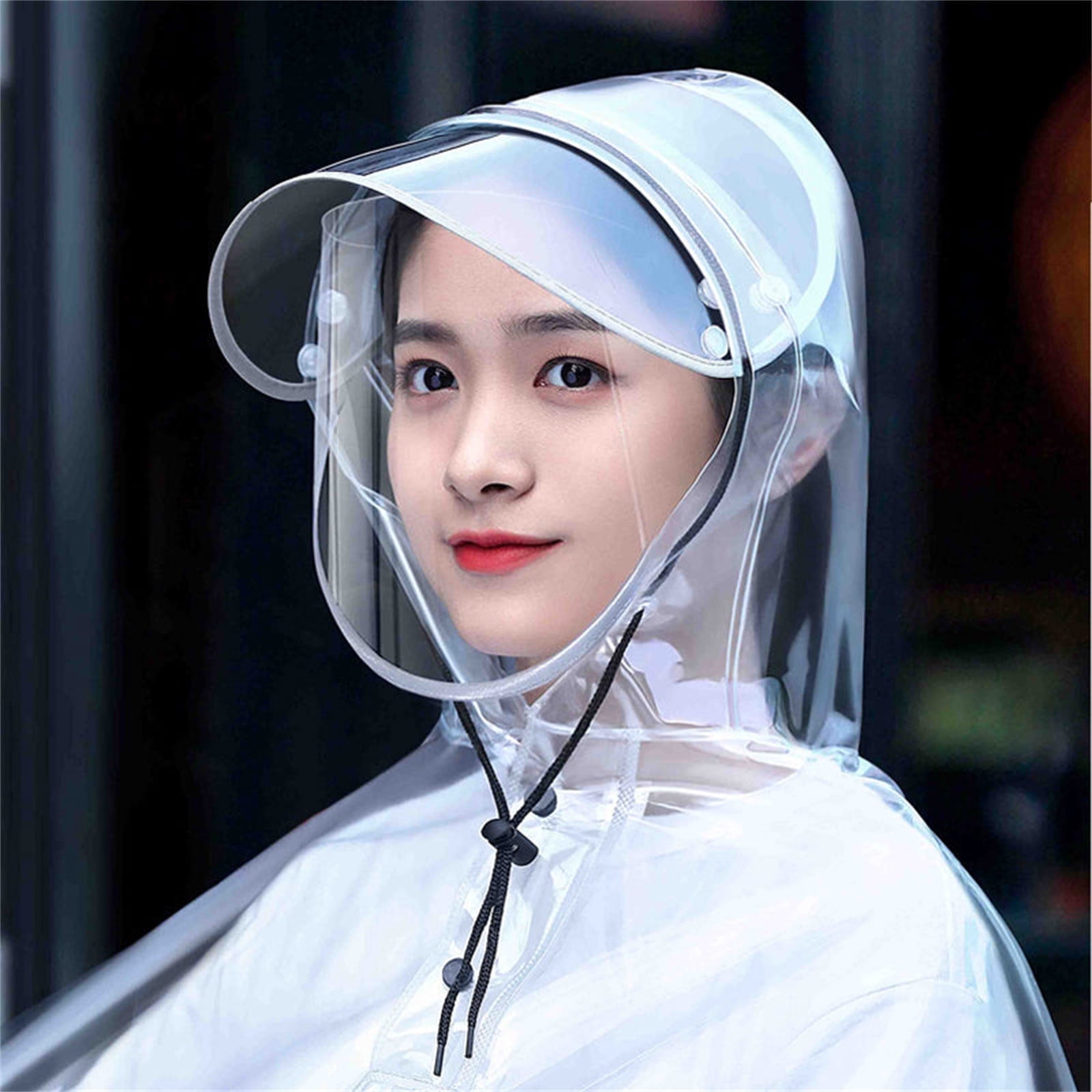 Mictong electric scooter rain cover, waterproof rain cover, outdoor bicycle electric motorcycle scooter riding raincoat, fully transparent with mirror rain cover, white, 1 piece