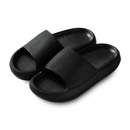 

Super Soft Slippers Thick Sole EVA Flip Flop Anti-Slip Flat Athletic Sandal for Indoor Outdoor Bathroom Super Soft Thick Sole EVA Flip Flop Anti-Slip Flat Athletic Sandal Black 40/41