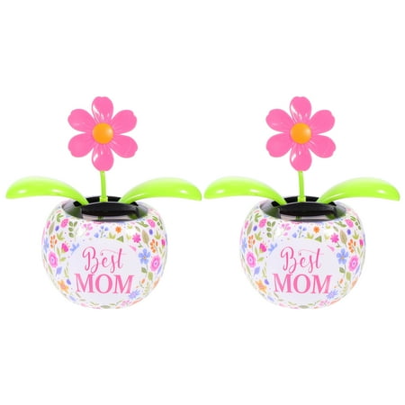 

NUOLUX 2Pcs Solar Dancing Flower Pretty Auto Swinging Toy Chic Office Decoration