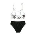thumbnail image 3 of RUTAYY Kids Girls Flower Printed Swimsuits 2PCS Bikini Sets Sport Bathing Suits Beach Vacation Tropical Swimwear Beachwear, 13-14 Years, 3 of 8