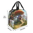 thumbnail image 2 of Pofeuu Cute Mushroom Town Print Lunch Bag Lunch Box Large Capacity Insulated Lunch Bag for Adult, Leakproof Reusable Lunch Tote Bags for Work, 2 of 5