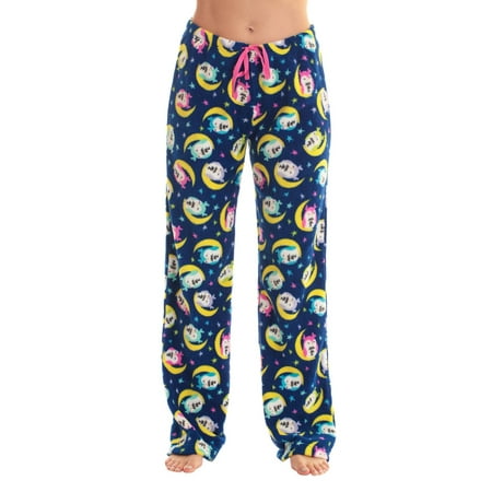 

Just Love Women s Plush Pajama Pants 6339-10668-RB-1X (Blue - Moonstruck Owl Small)