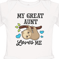 thumbnail image 4 of Inktastic My Great Aunt Loves Me with Sloth and Hearts Boys or Girls Long Sleeve Baby Bodysuit, 4 of 5