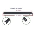 thumbnail image 2 of Nylon Zippers for Sewing, Bulk Zipper Supplies by Mandala Crafts (20 Inches, Black), 2 of 6