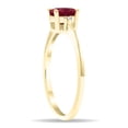 thumbnail image 2 of SZUL Women's Oval Shaped Ruby and Diamond Classic Band in 10K Yellow Gold, 2 of 5