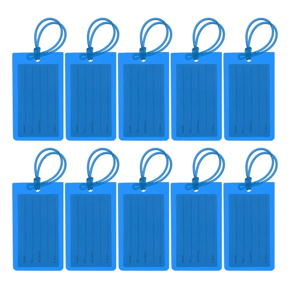 Etiquetas de Equipaje Uxcell Etiquetas de Identificación para Maletas Flexibles Esenciales para Viajes para Maletas Azules