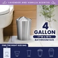thumbnail image 3 of Plasticplace 4 Gallon Trash Bags │ 0.7 Mil │ Lavender and Soft Vanilla Scented Garbage Can Liners │ 17" x 16" (200 Count), 3 of 4