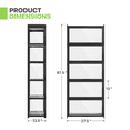 thumbnail image 2 of Magshion Modern 68" 5-Tier Transparent Display Cabinet with Acrylic Flip Door, Floor Standing Showcase Bookshelf, Curio Cabinet Collection Display Case for Living Room Bedroom Home Office, Black, 2 of 10