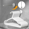 thumbnail image 5 of Clothes Hanger Storage Rack Wall Mounted Stainless Steel Telescopic Hook White 8.6x2.7x2.7in, 5 of 6