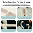 thumbnail image 3 of Swan Travel Portable Square Jewelry Box Organizer for Rings, Earrings, Necklaces, Bracelets for Girls and Women, 3 of 6