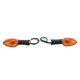 thumbnail image 2 of 2pcs Motorcycle Rear Turn Signal Light 12V 10W ABS Heat Resistant Replacement for YZF R1 R6 R125 R25 R3Tawny, 2 of 3