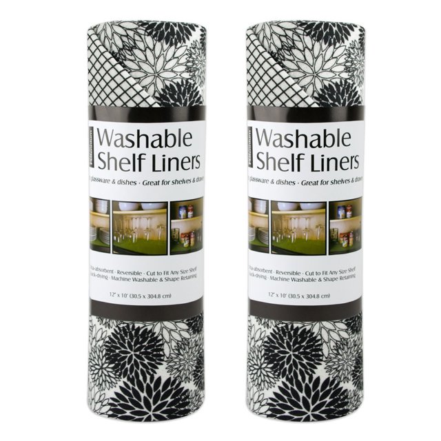 Doublure d'Étagère en Dahlia Noir (Lot de 2)