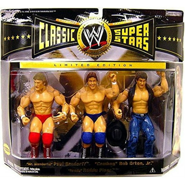 Jakks Pacific Wwe Classic Superstars Rowdy Roddy Piper Mr Wonderful Paul Orndorff And Cowboy Bob Orton Action Figures Walmart Com Walmart Com