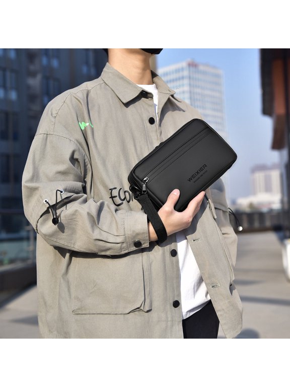 Simple Men's Outdoor Fashion Casual Messenger Bag,Black
