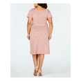 thumbnail image 2 of MONTEAU Womens Pink Floral Short Sleeve Knee Length Shirt Dress Size: 2X, 2 of 4