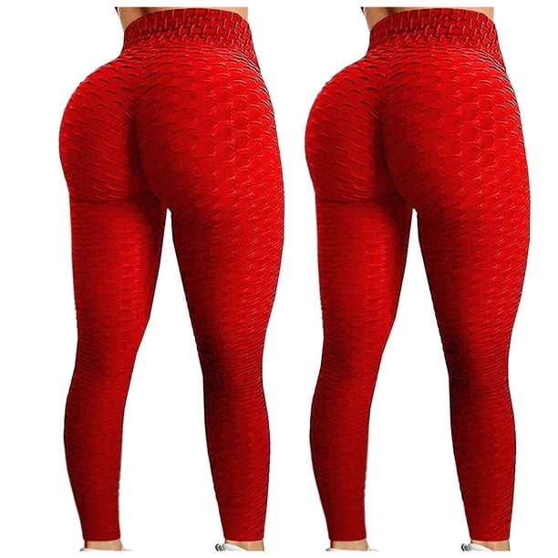 Puntoco 2Pc Mujeres Bubble Hip Lifting Ejercicio Fitness Correr Pantalones de yoga de cintura alta Puntoco Puntoco-4956