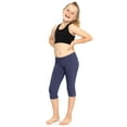 thumbnail image 2 of Stretch Is Comfort Girl's Oh so Soft Knee Length Leggings | Child Size 6 -14, 2 of 11