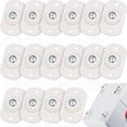 thumbnail image 1 of (16 piezas, blancas) Ruedas giratorias autoadhesivas, mini ruedas giratorias de acero inoxidable, rueda universal con rotación de 360 grados, polea adhesiva para contenedores y botellas, 1 of 5