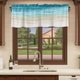 thumbnail image 6 of 2 Pack Valances for Window, Teal Summer Beach Short Curtains for Kitchen Bedroom Living Room, Coastal Nautical Seaside Ocean Rod Pocket Small Window Treatment Valance Drapes 60 x 18 Inch, 6 of 8